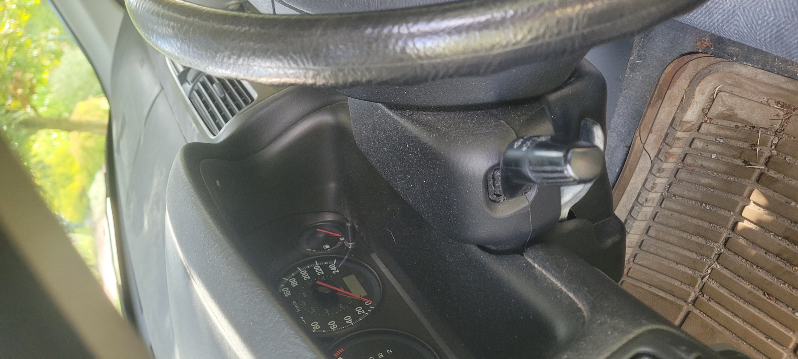 2002 Honda Civic — Interior + Exterior Detail — Dash and driver footwell — pre-clean