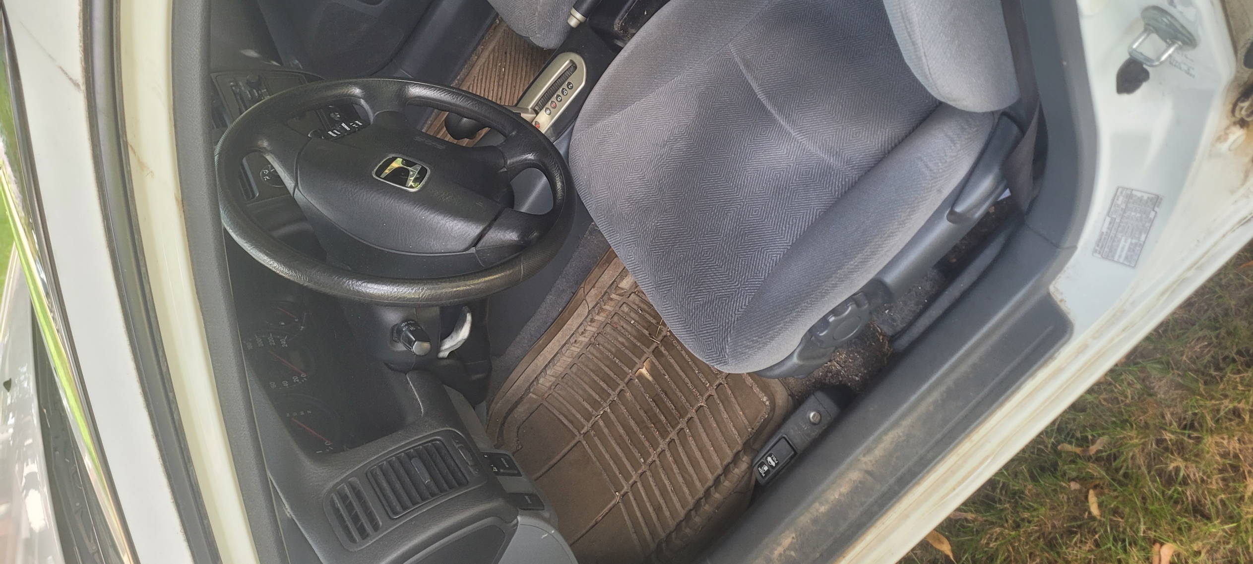 2002 Honda Civic — Interior + Exterior Detail — Front cabin — pre-clean condition