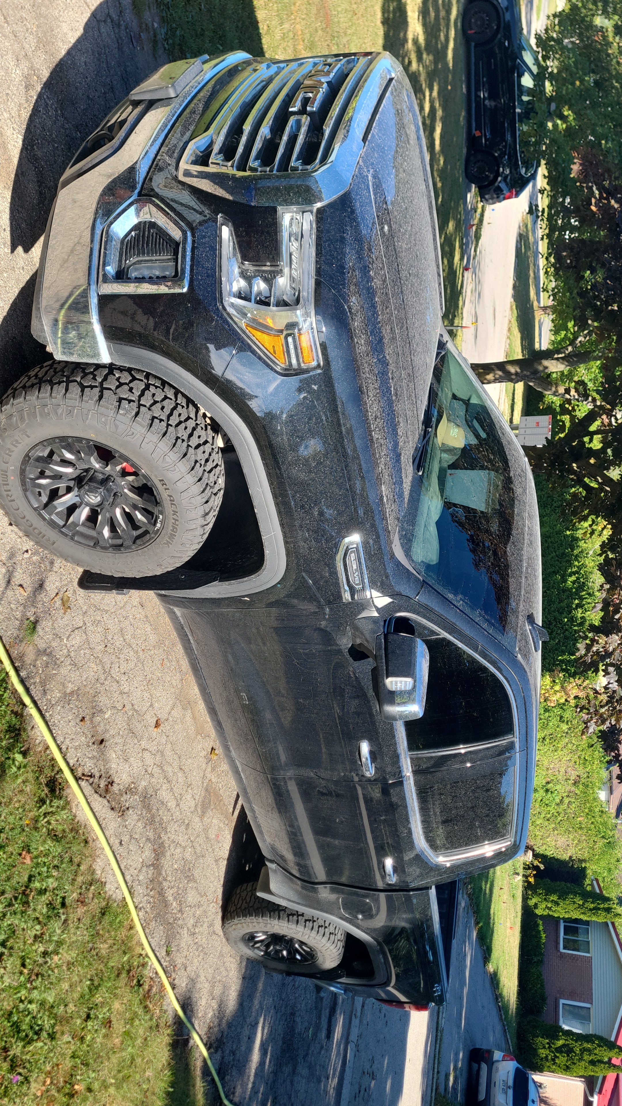 2022 GMC Sierra — Concrete Removal + One-Stage Paint Correction — Truck condition before paint correction